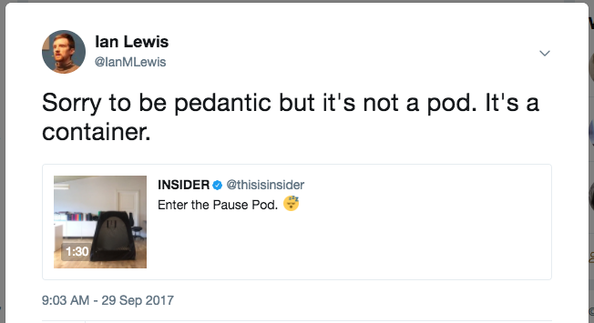 Sorry to be pedantic but it's not a pod. It's a container.